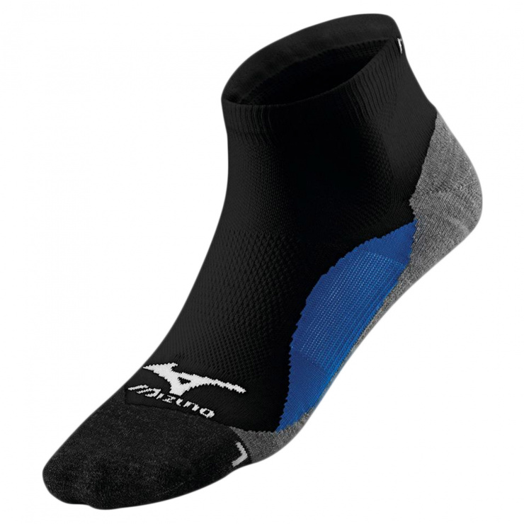 Носки MIZUNO DryLite Comfort Mid Socks, черный/голубой фото 1