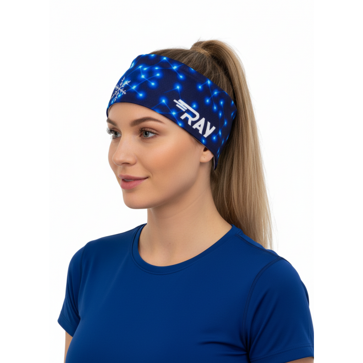 Повязка летняя облегчённая (UNI) принт RAY синий, синий фото 3