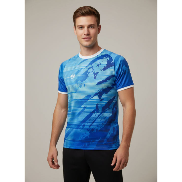 Футболка RAY (Men) принт голубой фото 1