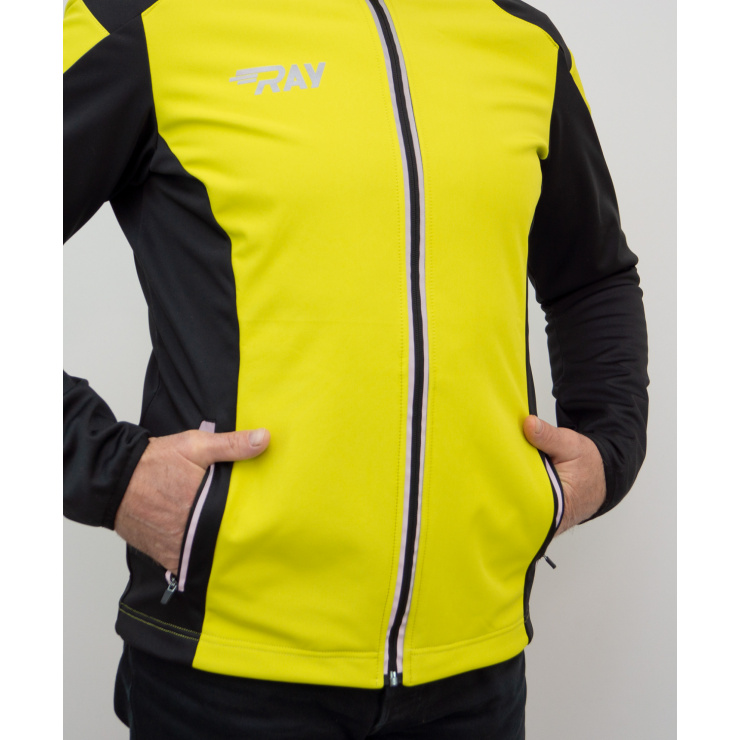 Куртка разминочная RAY WS модель RACE (UNI) желтый/черный с/о молния  фото 5