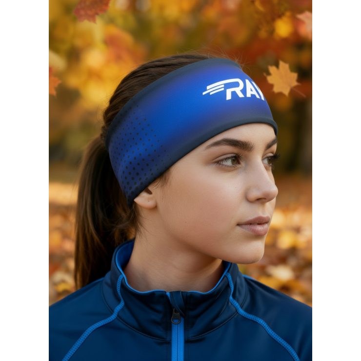 Повязка трикотажная принт RAY синий фото 1