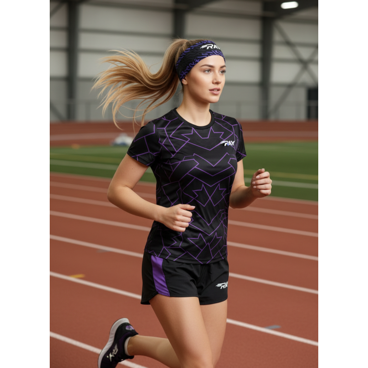 Повязка летняя облегчённая (UNI) принт тигр-фиолетовый фото 4