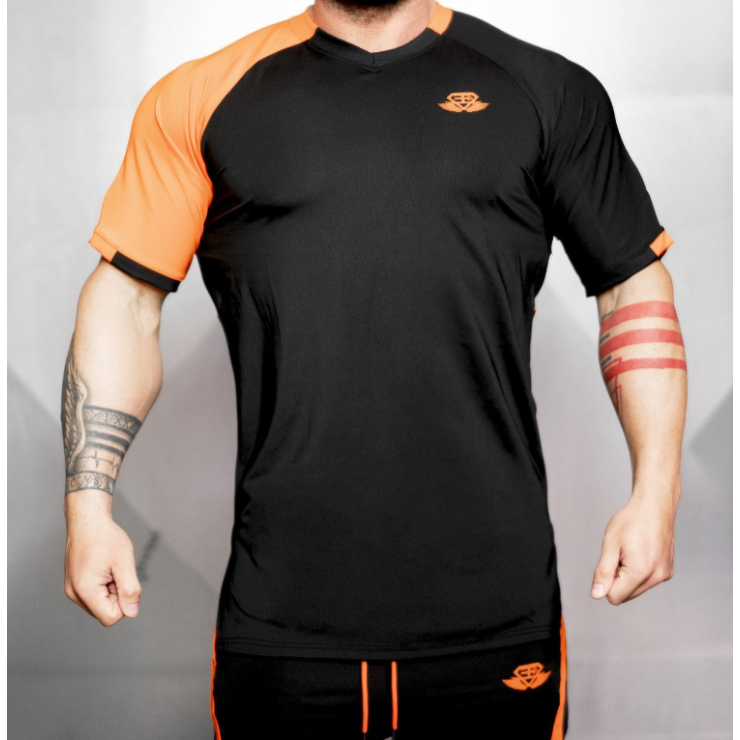 Футболка муж. Anax T-shirt Black with Orange. черный/оранжевый фото 1