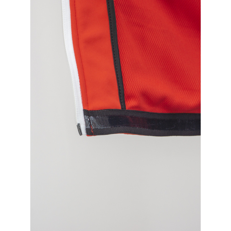 Куртка разминочная RAY WS модель STAR (UNI) красная, белая молния, красный шов, белый лого, герб фото 10