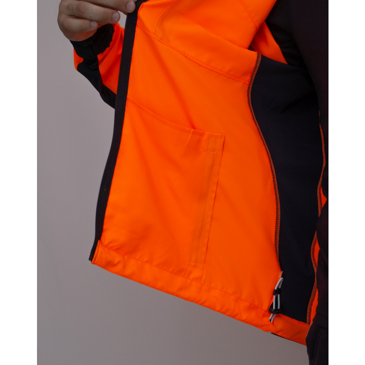 Куртка беговая RAY SPORT (летняя) оранжевый, черная молния фото 8