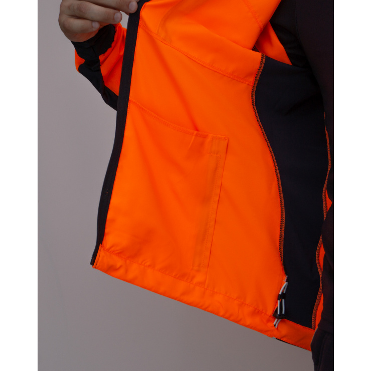 Куртка беговая RAY SPORT (летняя) оранжевый, черная молния фото 5