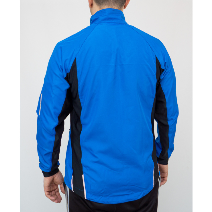 Куртка беговая RAY SPORT (летняя) синий/черный черная молния фото 7