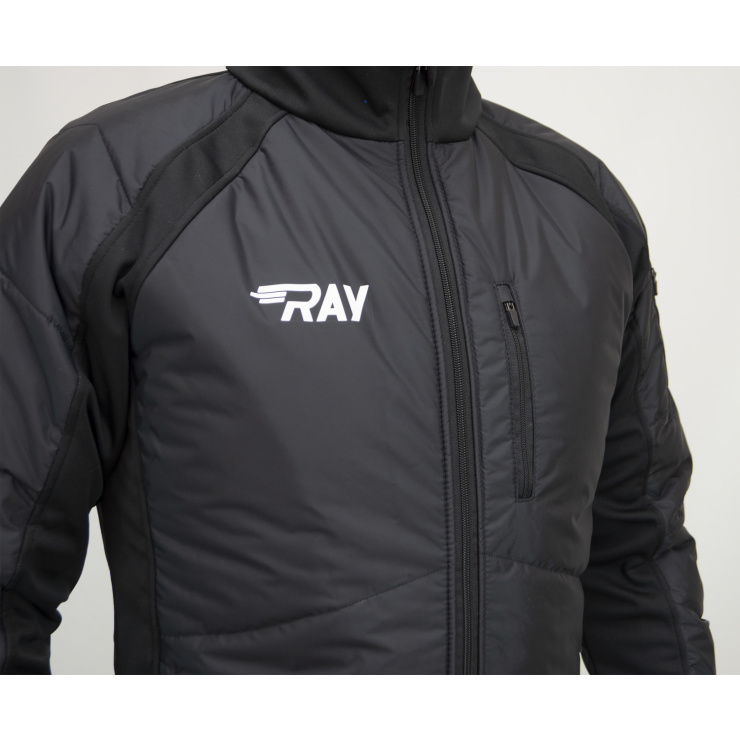 Куртка утеплённая туристическая  RAY  WS модель OUTDOOR (UNI) черный черная молния фото 3