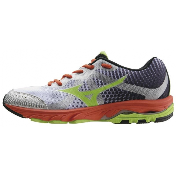 Кроссовки MIZUNO WAVE ELEVATION белый/зеленый/оранжевый фото 1