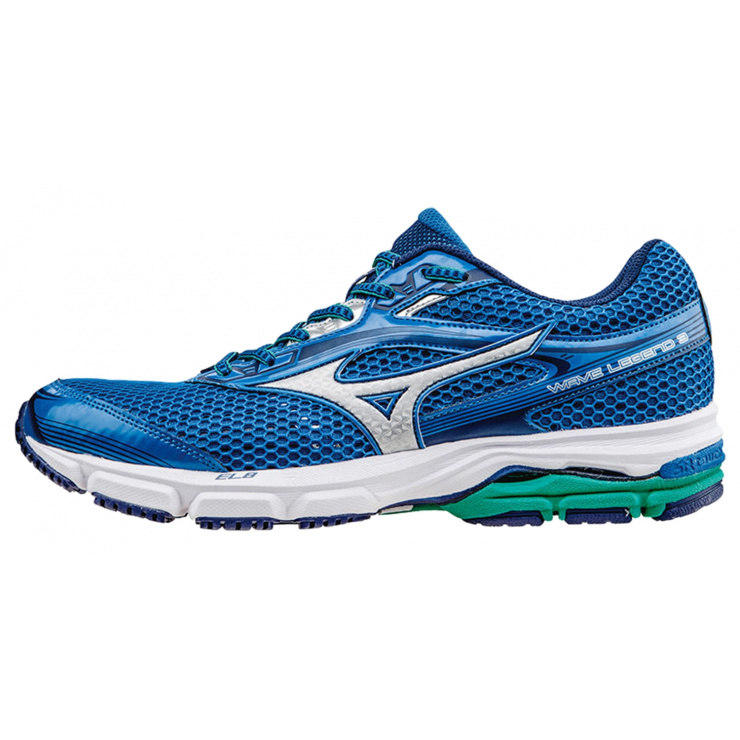 Кроссовки MIZUNO WAVE LEGEND, 3 синий/серебряный/зеленый фото 1