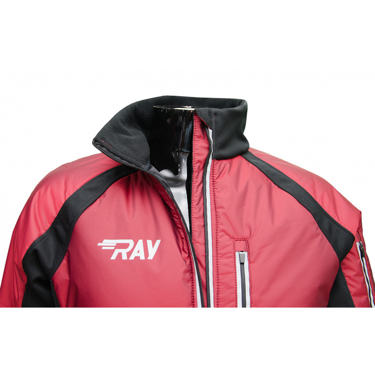 Куртка утеплённая туристическая  RAY  WS модель OUTDOOR (UNI) бордо, черная молния с/о  фото 3