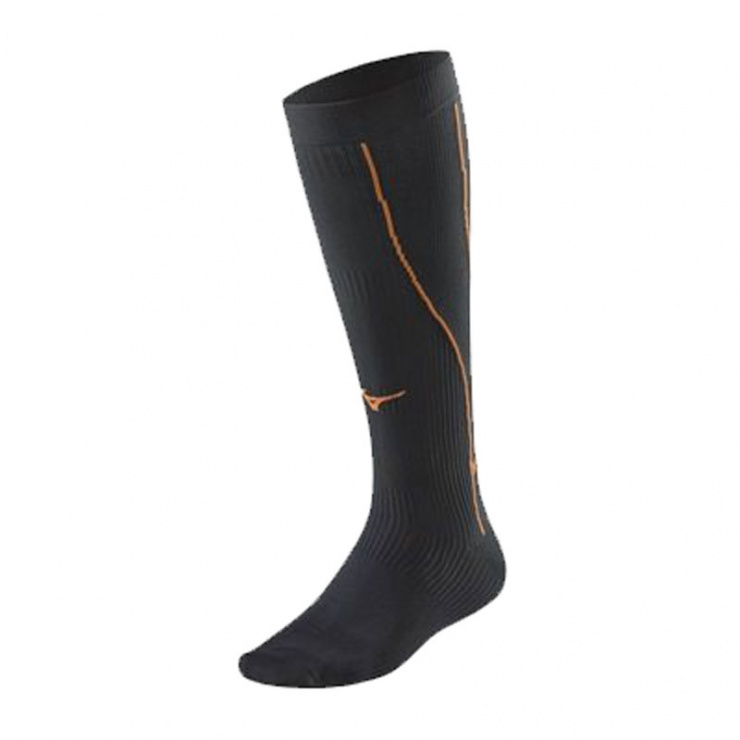 Носки MIZUNO Compression Socks, черный/оранжевый фото 1