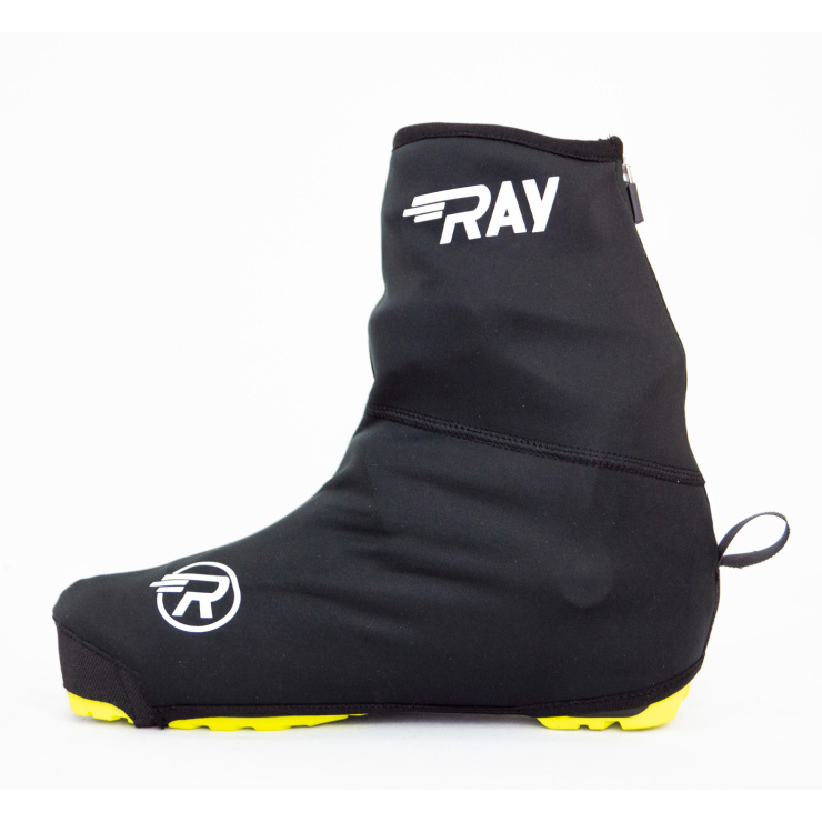 Чехол на ботинки BootCover RAY (UNI) черный, лого белый, черная молния фото 1