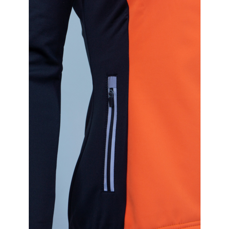 Куртка разминочная RAY WS модель PRO RACE (Woman) оранжевый/черный фото 2