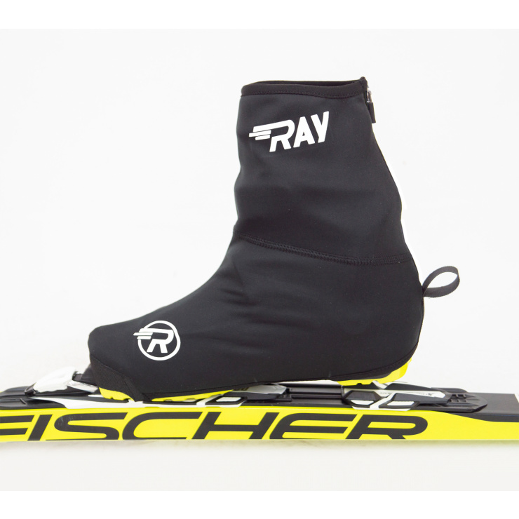 Чехол на ботинки BootCover RAY (UNI) черный, лого белый, черная молния фото 6