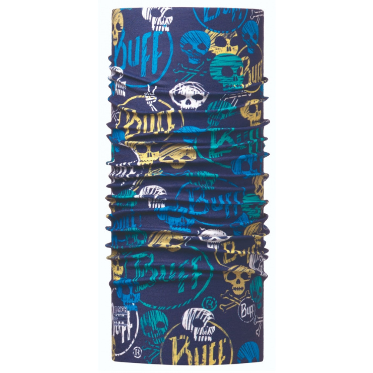 Бандана BUFF JUNIOR UV PROTECTION FUNNY SKULLS DARK NAVY (one size) фото 1