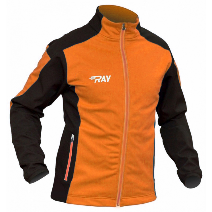 Куртка разминочная RAY WS модель RACE (Kids) оранжевый/черный  фото 1