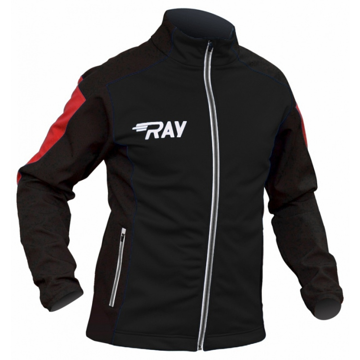 Куртка разминочная RAY WS модель PRO RACE (Kids) черный/красный фото 1