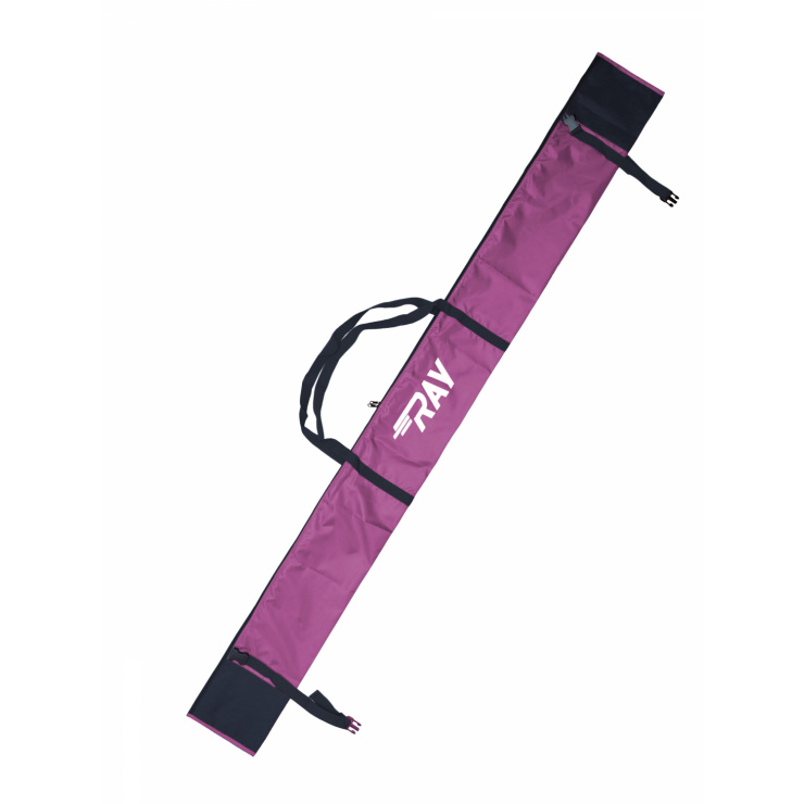 Чехол для лыж RAY облегченный на молнии фиолетовый, черный фото 1