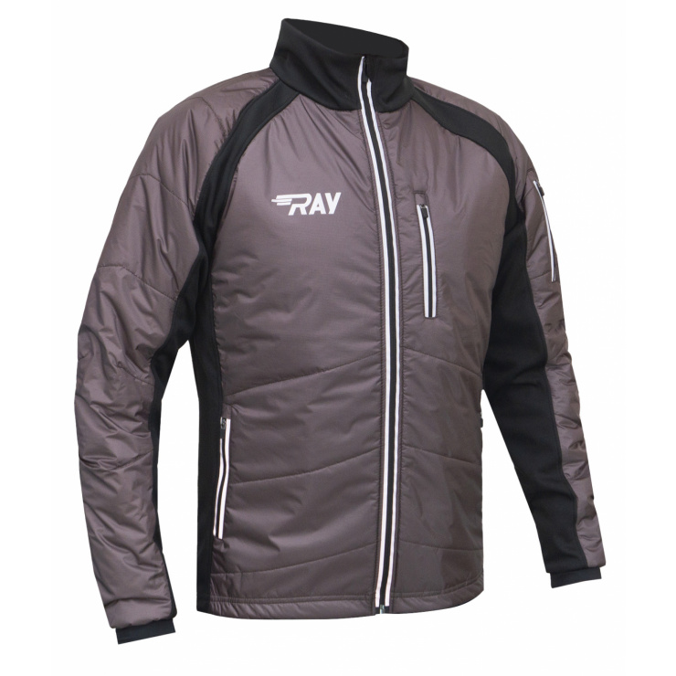 Куртка утеплённая туристическая  RAY  WS модель OUTDOOR (UNI) шоколад клетка/чёрный, с/о фото 5