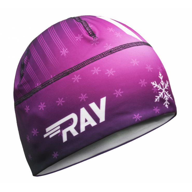 Шапочка RAY модель RACE материал термо-бифлекс снежинка фиолетовый фото 1