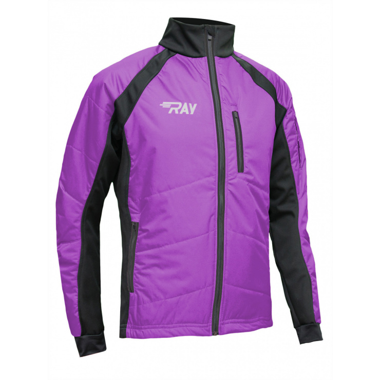 Куртка утеплённая туристическая RAY WS модель OUTDOOR (UNI) фиолетовый/чёрный, чёрная молния с/о фото 1