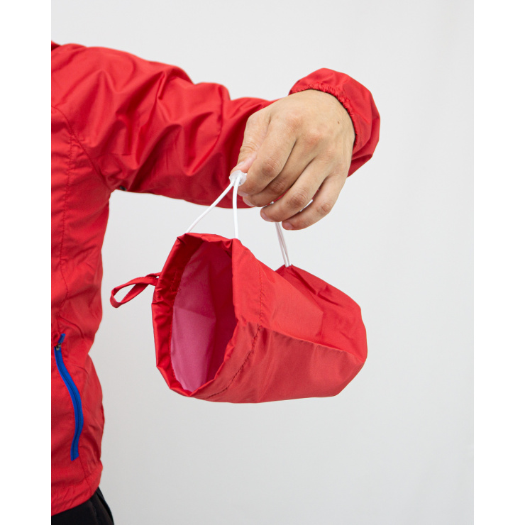 Ветровка RAY (UNI) непромокаемая с сумкой красный  фото 12