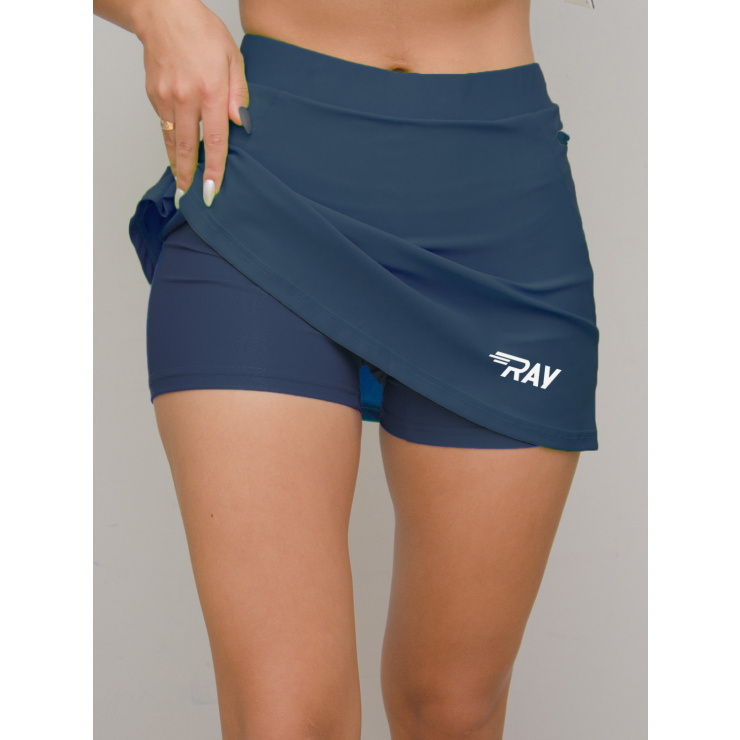 Юбка-шорты RAY (Woman) без отстрочки темно синий/темно синий фото 3