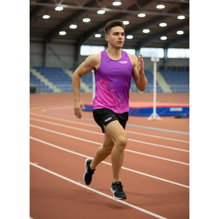 Майка спортивная RAY (Men) принт "Ice-purple" фото 3