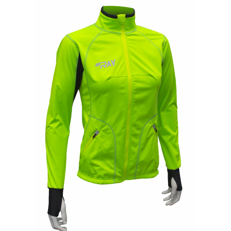 Куртка разминочная RAY WS модель STAR (Woman) салатовый/черный  фото 1