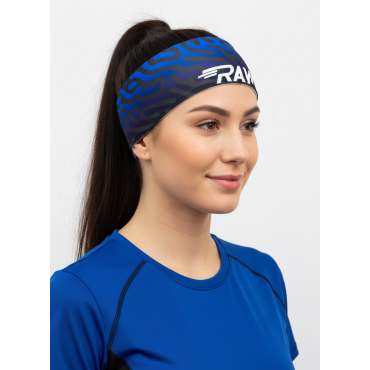 Повязка летняя облегчённая (UNI) принт тигр-синий фото 2