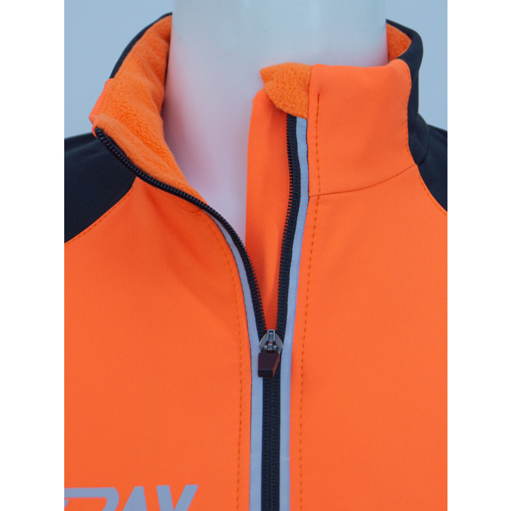 Куртка разминочная RAY WS модель PRO RACE (Woman) оранжевый/черный фото 5