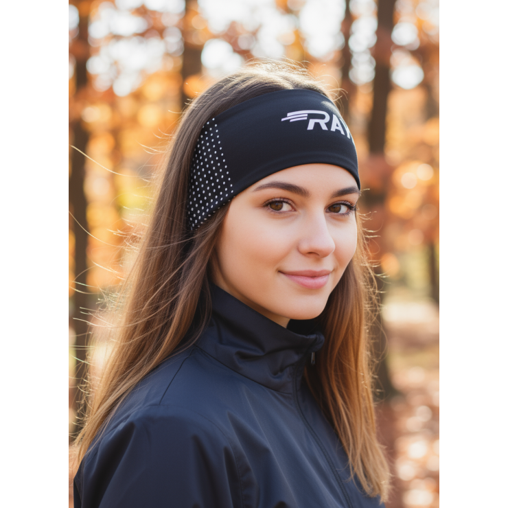 Повязка трикотажная принт RAY черный фото 1