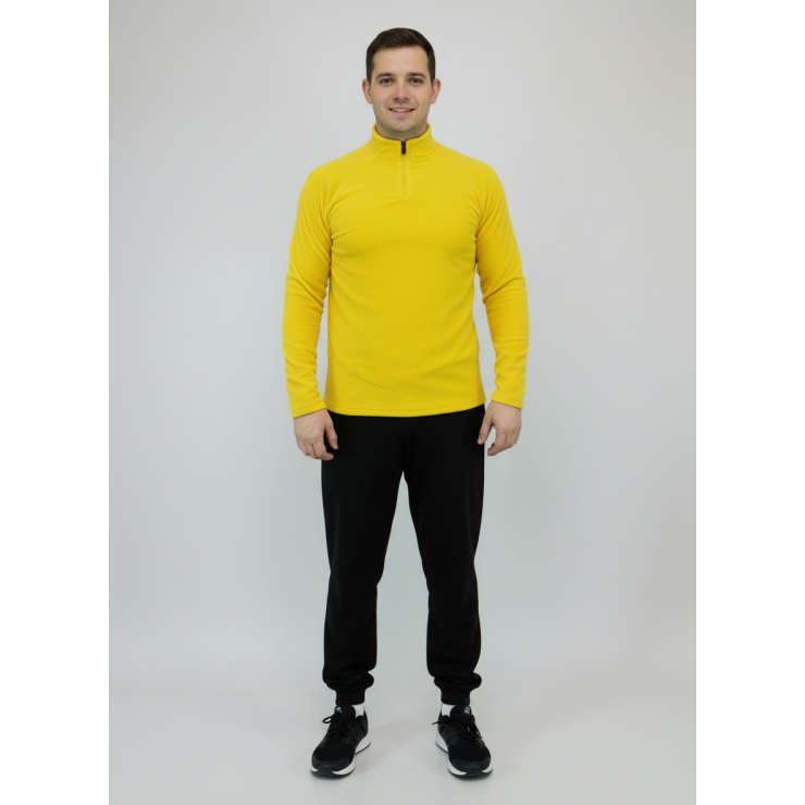 Лонгслив RAY (Men) воротник стойка флис, желтый фото 3
