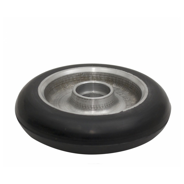Колесо для коньковых лыжероллеров RAY №2 каучук 100х24 мм (65 шор) пустое, литой диск, медленная ско фото 3