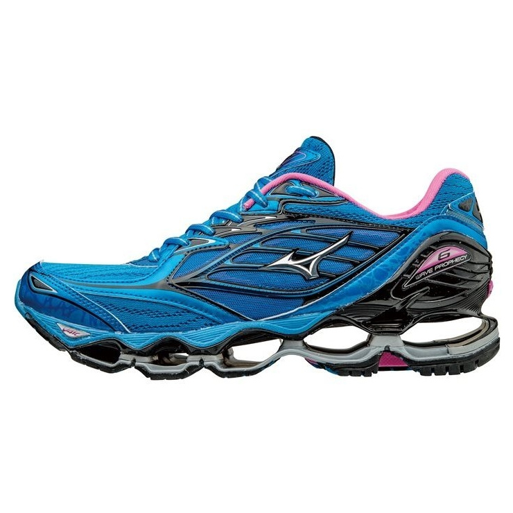 Кроссовки MIZUNO WAVE PROPHECY 6 (W), голубой/серебряный/розовый фото 1