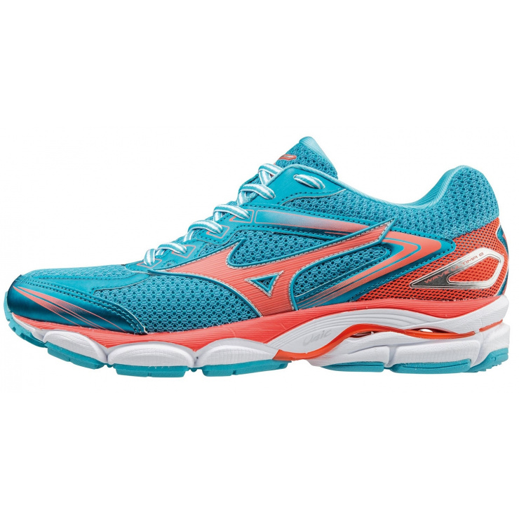 Кроссовки MIZUNO WAVE ULTIMA 8 (W), голубой/коралловый/серебряный фото 1