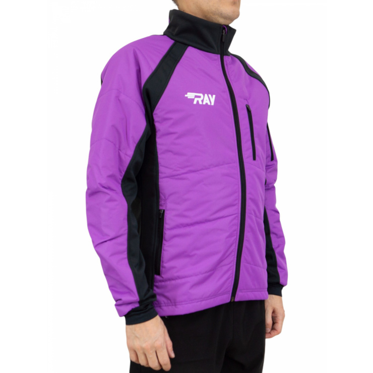 Куртка утеплённая туристическая RAY WS модель OUTDOOR (UNI) фиолетовый/чёрный, чёрная молния с/о фото 2