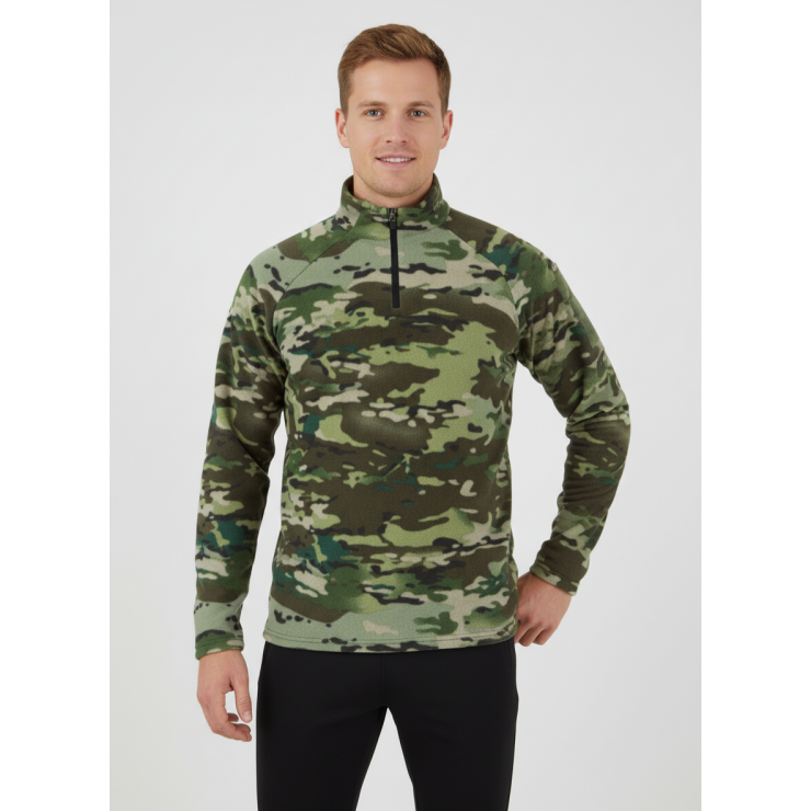Лонгслив RAY (Men) воротник стойка флис, принт камуфляж фото 2