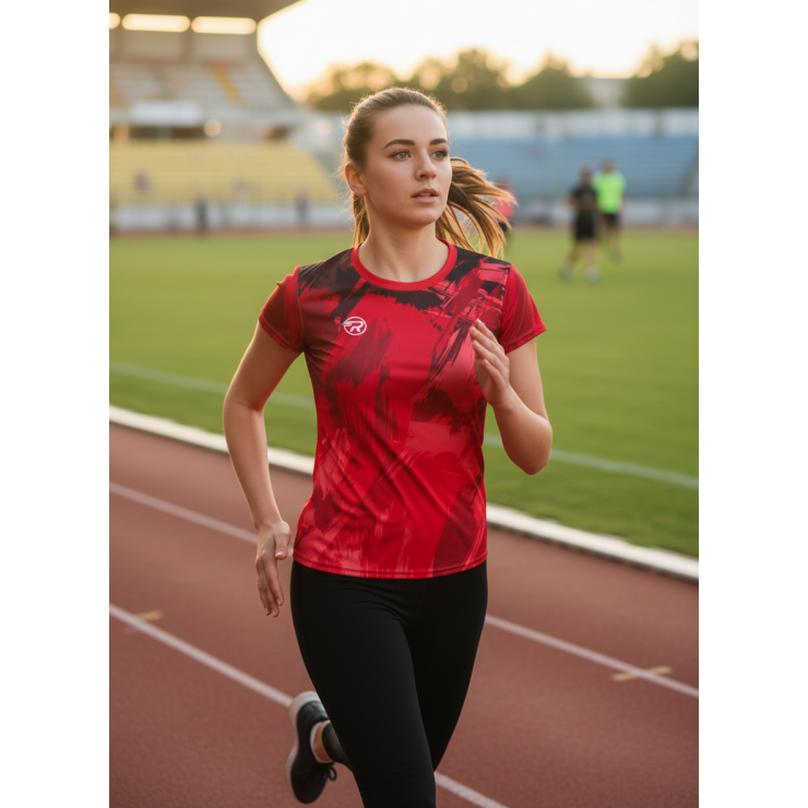 Футболка RAY (Woman) принт STROKES красный фото 3