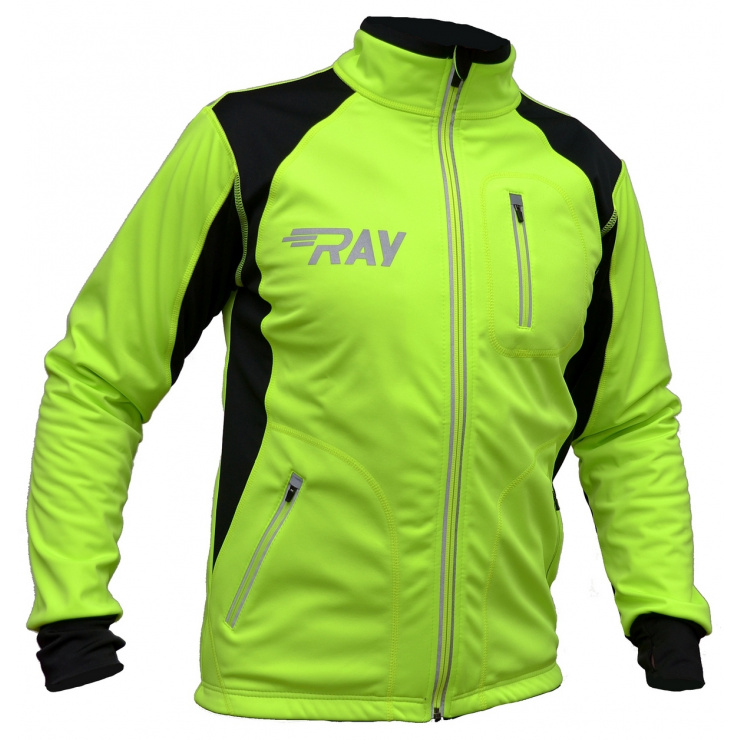 Куртка разминочная RAY WS модель STAR (UNI) лимонный/чёрный лимонный шов фото 1