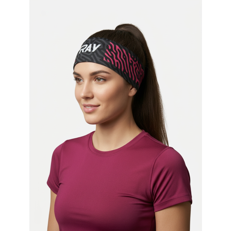 Повязка летняя облегчённая (UNI) принт тигр-розовый фото 3