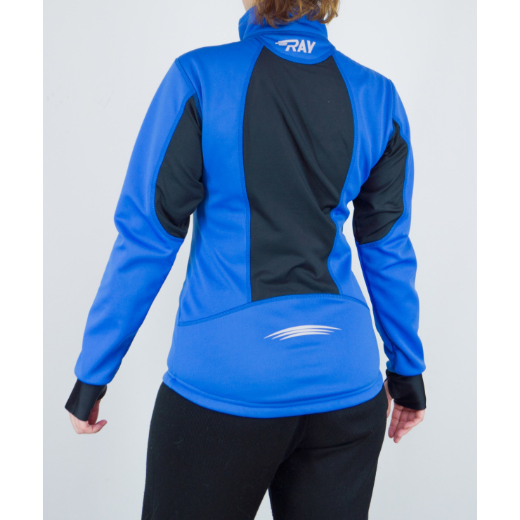 Куртка разминочная RAY WS модель STAR (Woman) синий/черный синяя молния фото 12