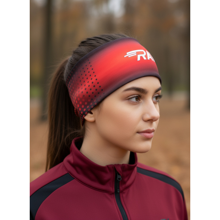 Повязка трикотажная принт RAY красный фото 1