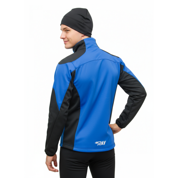 Куртка разминочная RAY WS модель RACE (UNI) синий/черный синий шов с/о молния фото 2