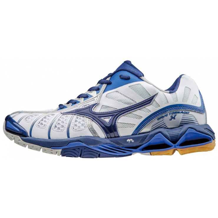 Кроссовки  MIZUNO WAVE TORNADO X, белый/темно-синий/синий фото 1