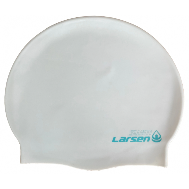 Шапочка плавательная (силикон) Larsen MC43, белый фото 1
