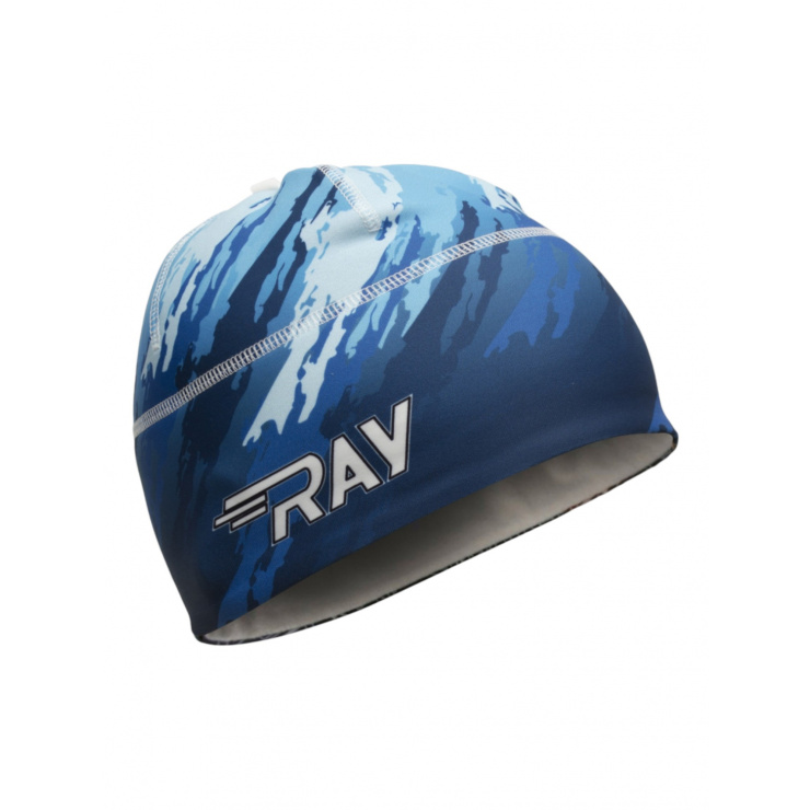 Шапочка RAY модель RACE материал термо-бифлекс, голубой, принт  фото 1
