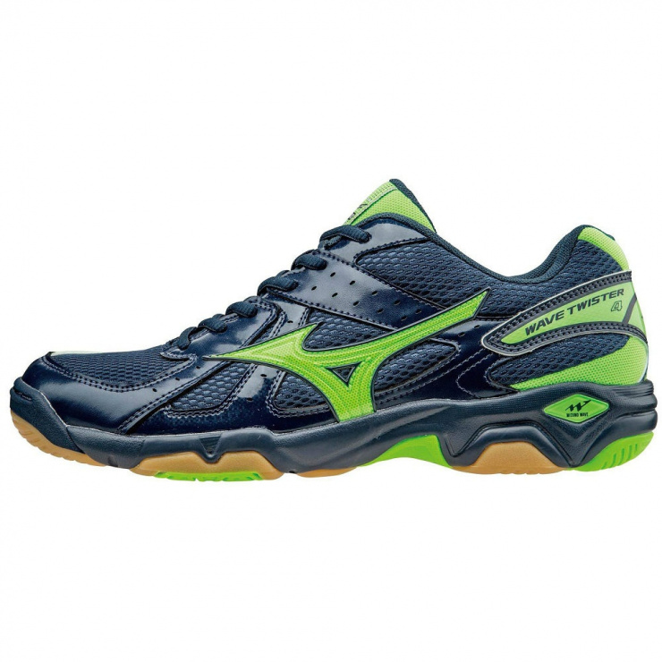 Кроссовки MIZUNO WAVE TWISTER 4, темно-синий/зеленый/темно-синий фото 1