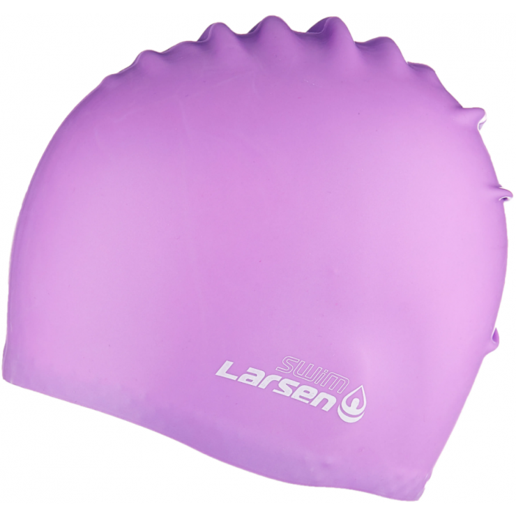 Шапочка плавательная Larsen LC-SC804, фиолетовый, для длин.волос фото 2